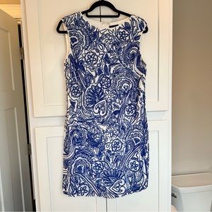 Laundry by Shelli Segal blue and white sequin dress - size 6